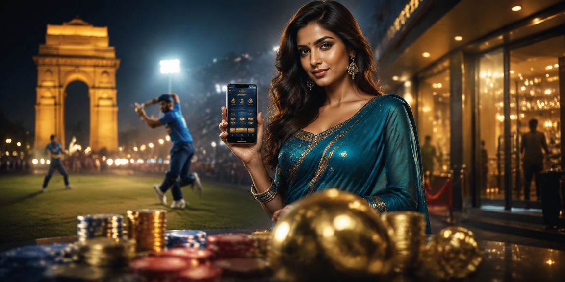 Cricket-themed betting scene near India Gate in Delhi